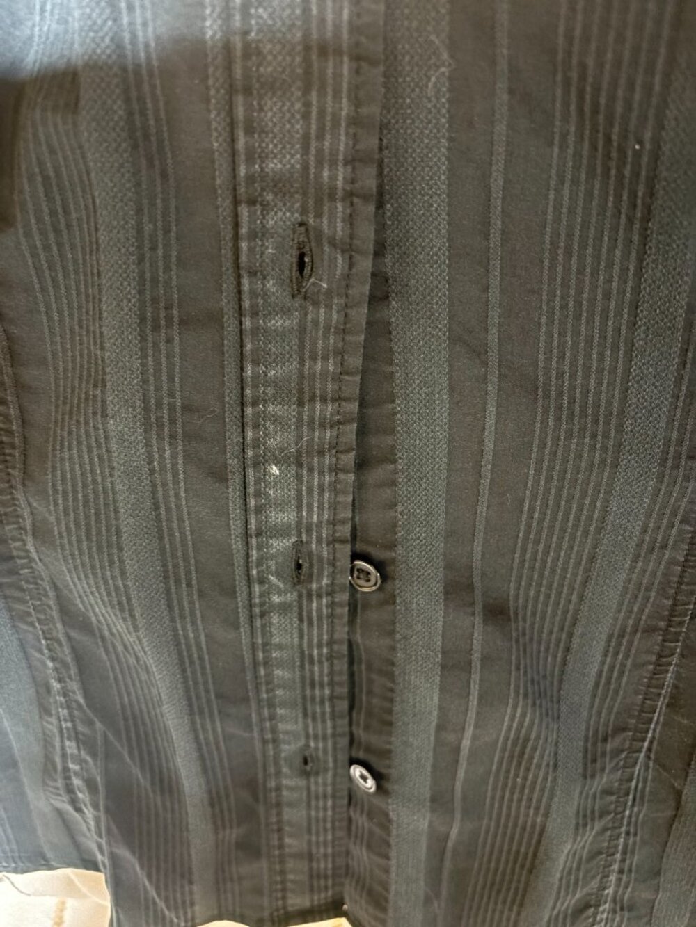 New York & Company Pink and White & A Black Vertical Striped Blouse Size Medium - Picture 11 of 11